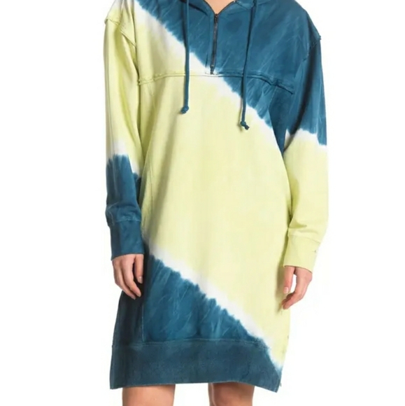 STITCHDROP French Terry Tie Dye Hoodie Dress - Picture 4 of 7